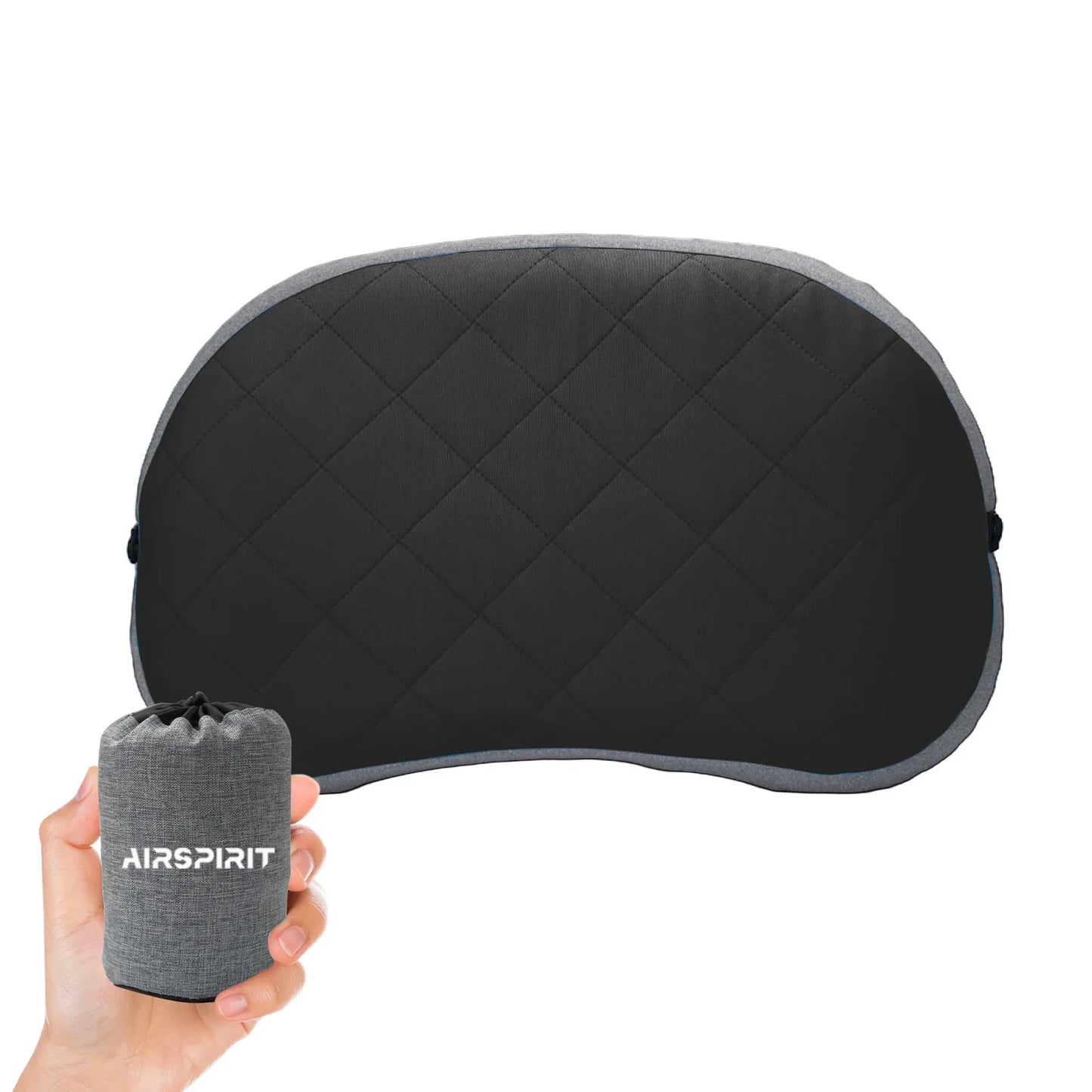 Inflatable Camping Pillow Ultralight Adjustable Firmness, TPU Travel Pillow for Neck & Lumbar Support - Airspirit