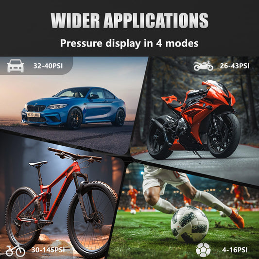 AIRSPIRIT Portable Tire Inflator 150PSI 5X Fast Inflation and Auto Shutoff Function Car Tire Air Pump for Cars Motorcycles Bikes Balls