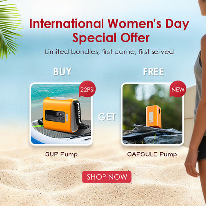 AIRSPIRIT 22psi SUP Pump Fast Electric Paddle Board Pump With 400L/min Flow Rate And 6 Nozzles