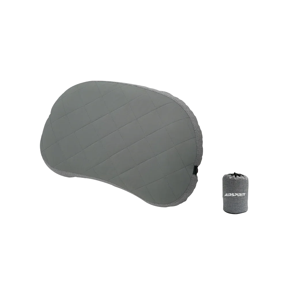 Inflatable Camping Pillow Ultralight Adjustable Firmness, TPU Travel Pillow for Neck & Lumbar Support - Airspirit