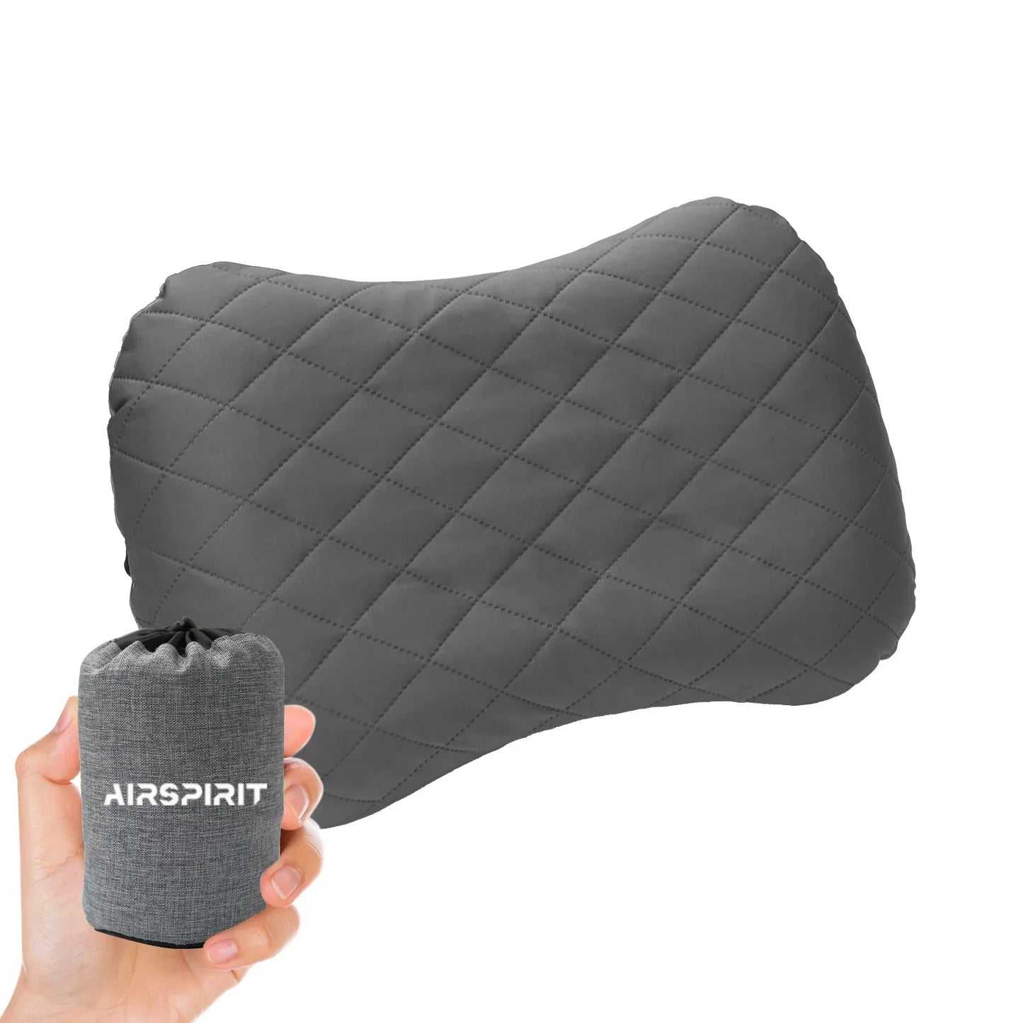 Inflatable Camping Pillow with Removable Washable Cover TPU Travel Pillow for Neck Lumbar Support Backpacking Pillow - Airspirit