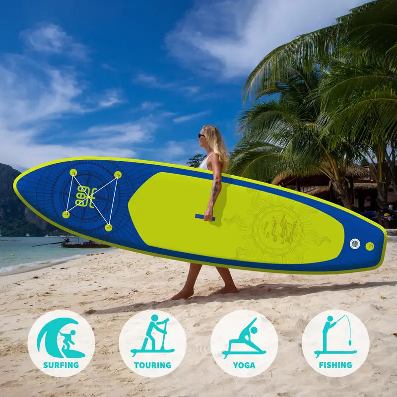 Inflatable Surfboard Paddle Board Travel Style Paddle Board Portable Stand Up Paddle Board Full Set 28A