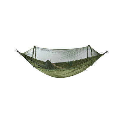 1pc Portable Automatic Quick Opening Anti-mosquito Hammock With Pole