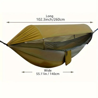 3-in-1 Waterproof Camping Hammock with Mosquito Net & Sunshade - Lightweight, Durable Nylon for Outdoor Travel & Park