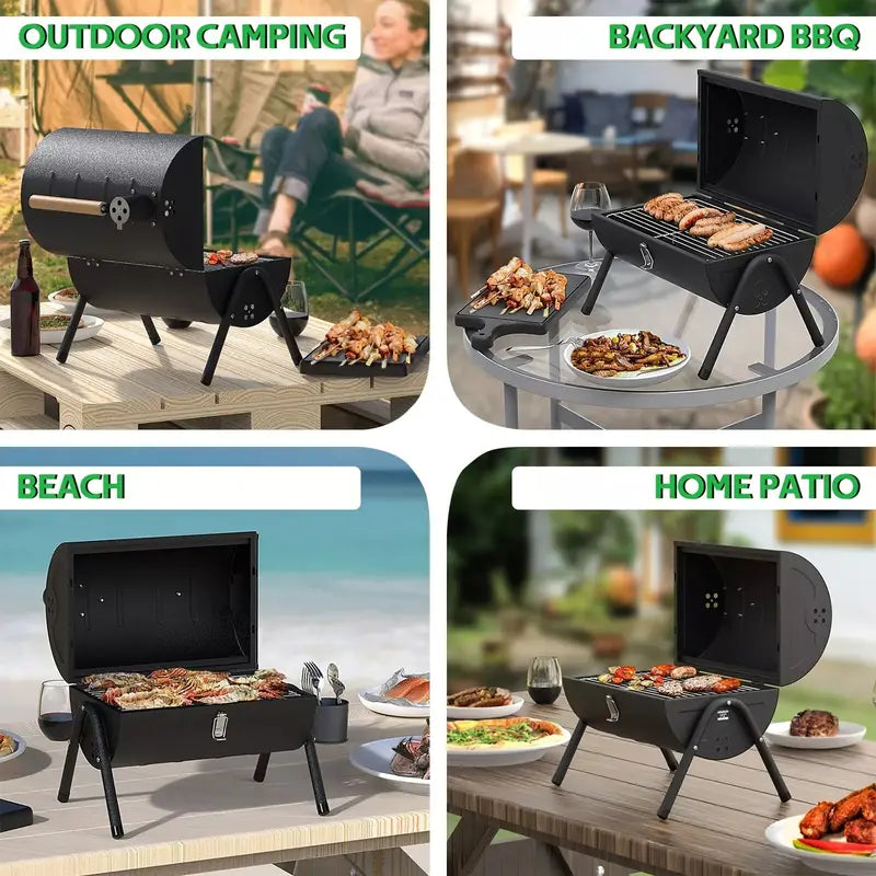 Charcoal Grill Outdoor Stove: BBQ Easy To Take Two Side Carbon Griller