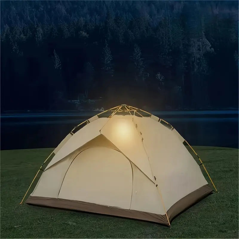 Camping Tents, 3-4 person Automatic Quick Opening Tents, Waterproof And Windproof Simple Family Tents, Portable