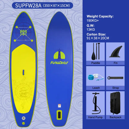 Inflatable Surfboard Paddle Board Travel Style Paddle Board Portable Stand Up Paddle Board Full Set 28A