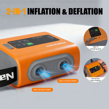 AIRSPIRIT Electric SUP Pump 22psi High Pressure Paddle Board Pump Intelligent Dual Stage Fast Inflate And Deflate