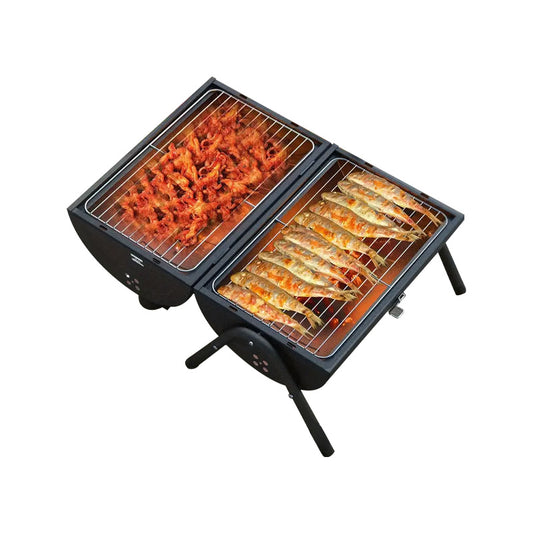 Charcoal Grill Outdoor Stove: BBQ Easy To Take Two Side Carbon Griller