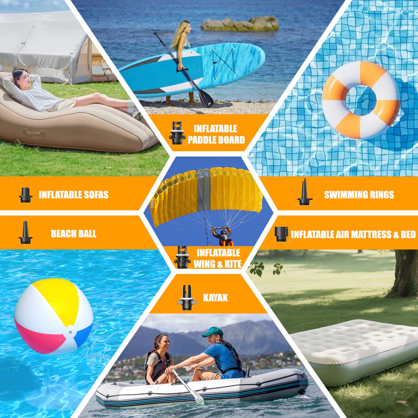 AIRSPIRIT Electric SUP Pump 22psi High Pressure Paddle Board Pump Intelligent Dual Stage Fast Inflate And Deflate