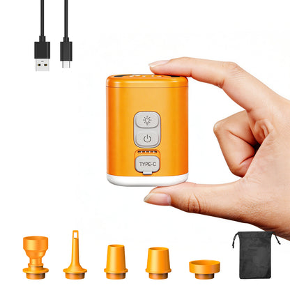 Airspirit 5Kpa Air Pump For Inflatables with 6 Nozzles, Mini Electric Air Pump for Air Mattress Swimming Rings