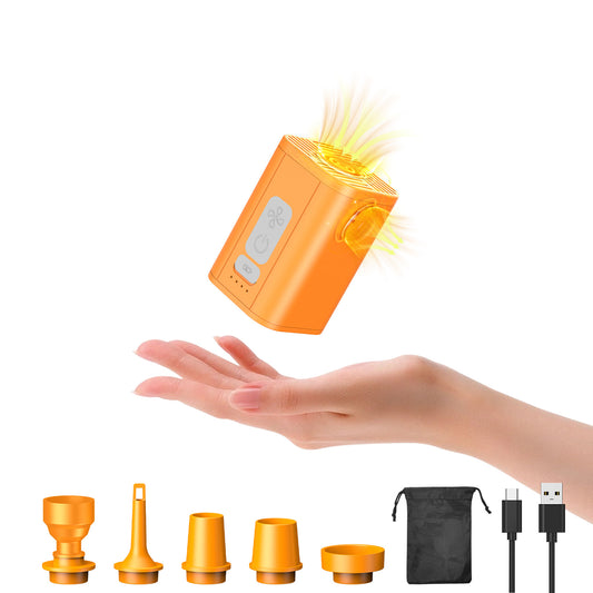 Airspirit Air Pump For Inflatables with 6 Nozzles, 4 Kpa Quick Fill, Mini Electric Air Pump for Air Mattress Sleeping Pad