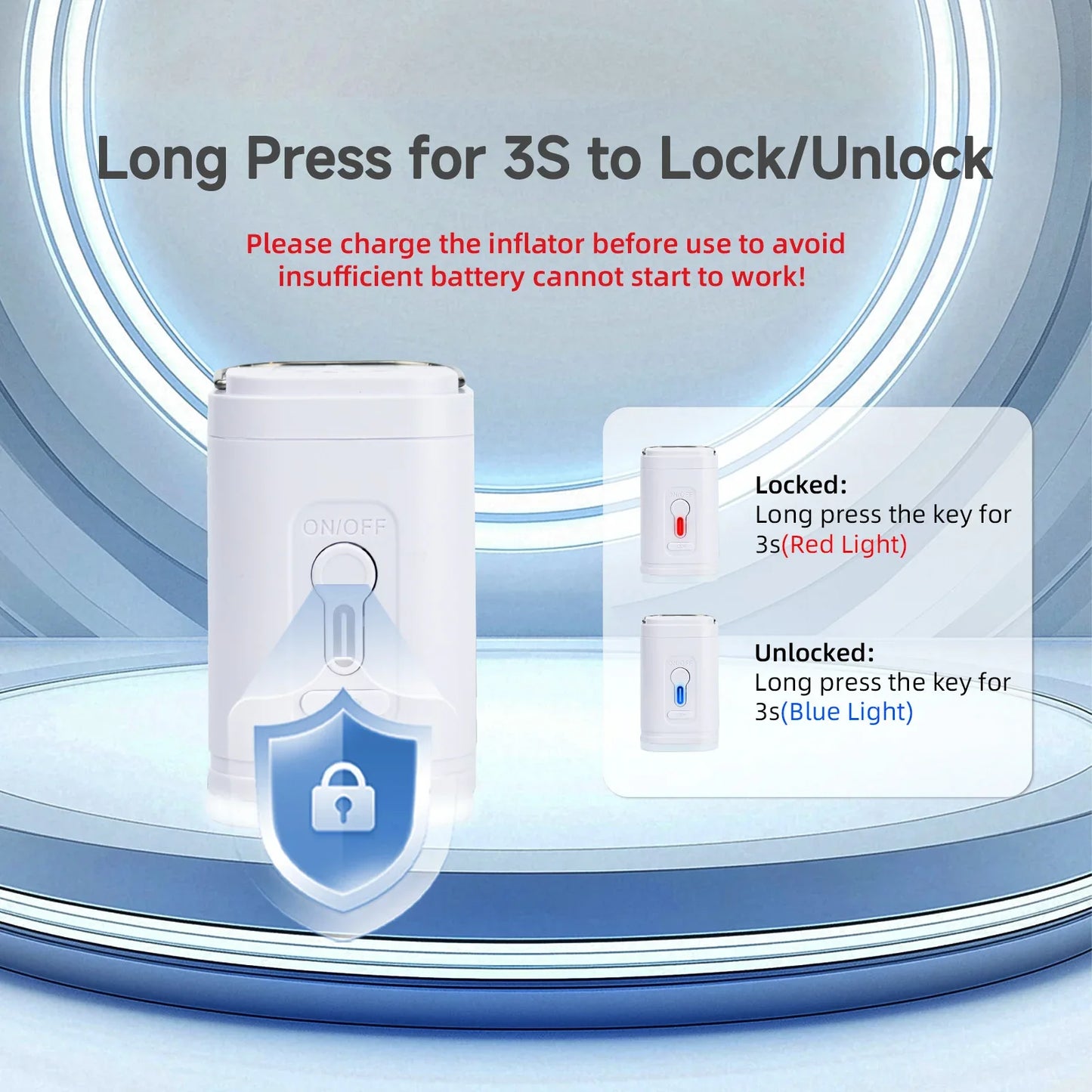 Airspirit Mini Air Pump With 6 Universal Nozzles 2400mAh - Airspirit