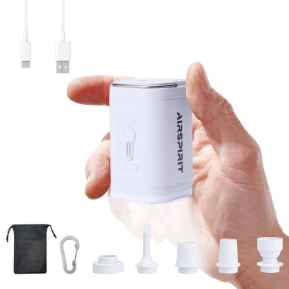 Airspirit Mini Air Pump With 6 Universal Nozzles 2400mAh - Airspirit