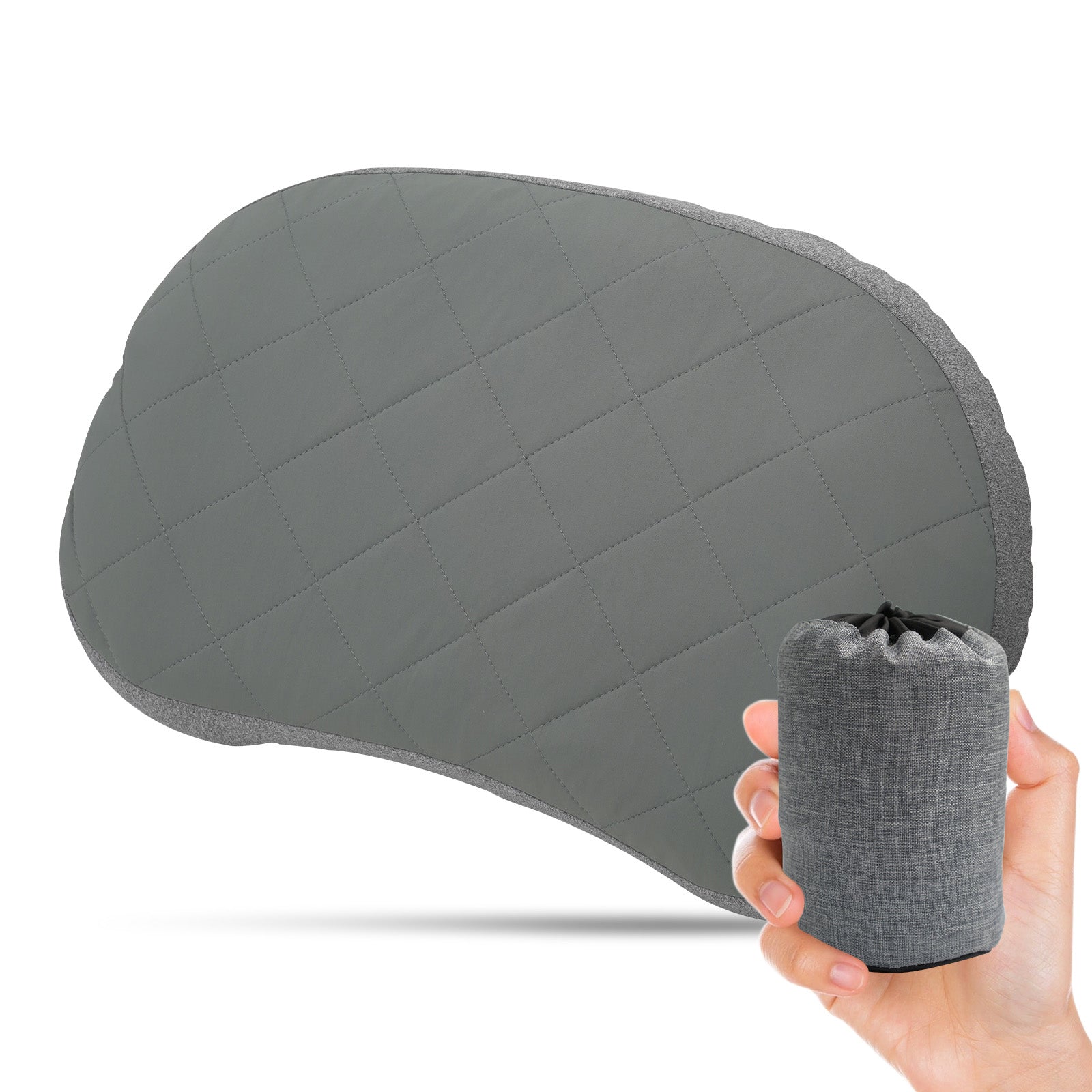 Inflatable Camping Pillow Ultralight Adjustable Firmness, TPU Travel Pillow for Neck & Lumbar Support