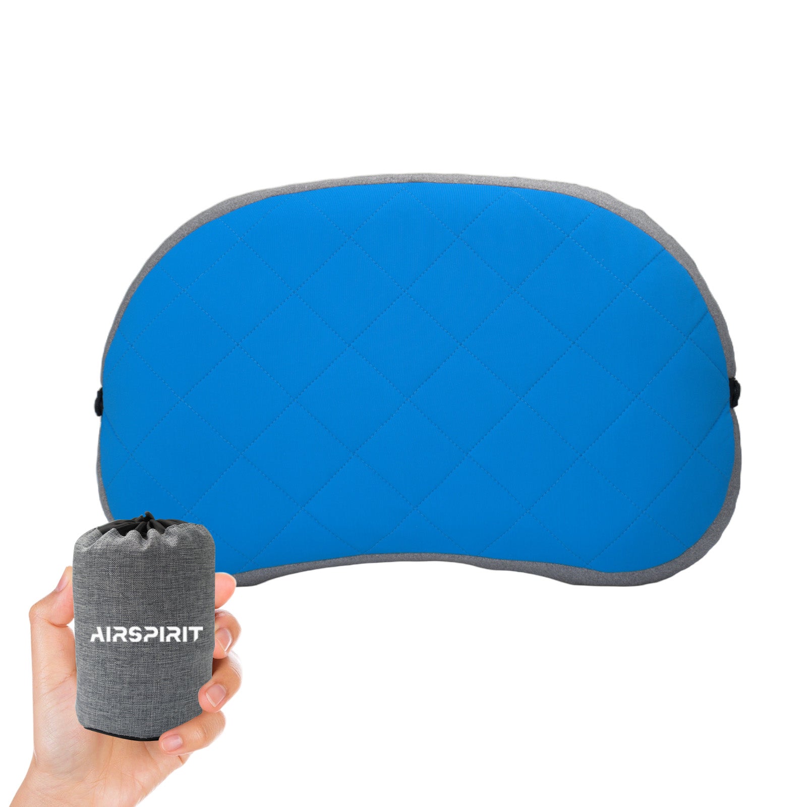 Inflatable Camping Pillow Ultralight Adjustable Firmness, TPU Travel Pillow for Neck & Lumbar Support