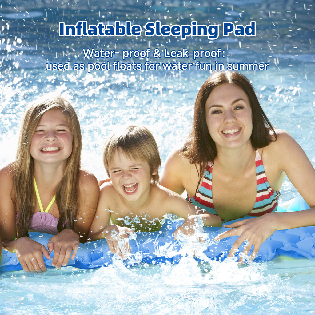 Self-inflated Air Mattress With Pillow for Camping Fast Inflation Sleeping Mat