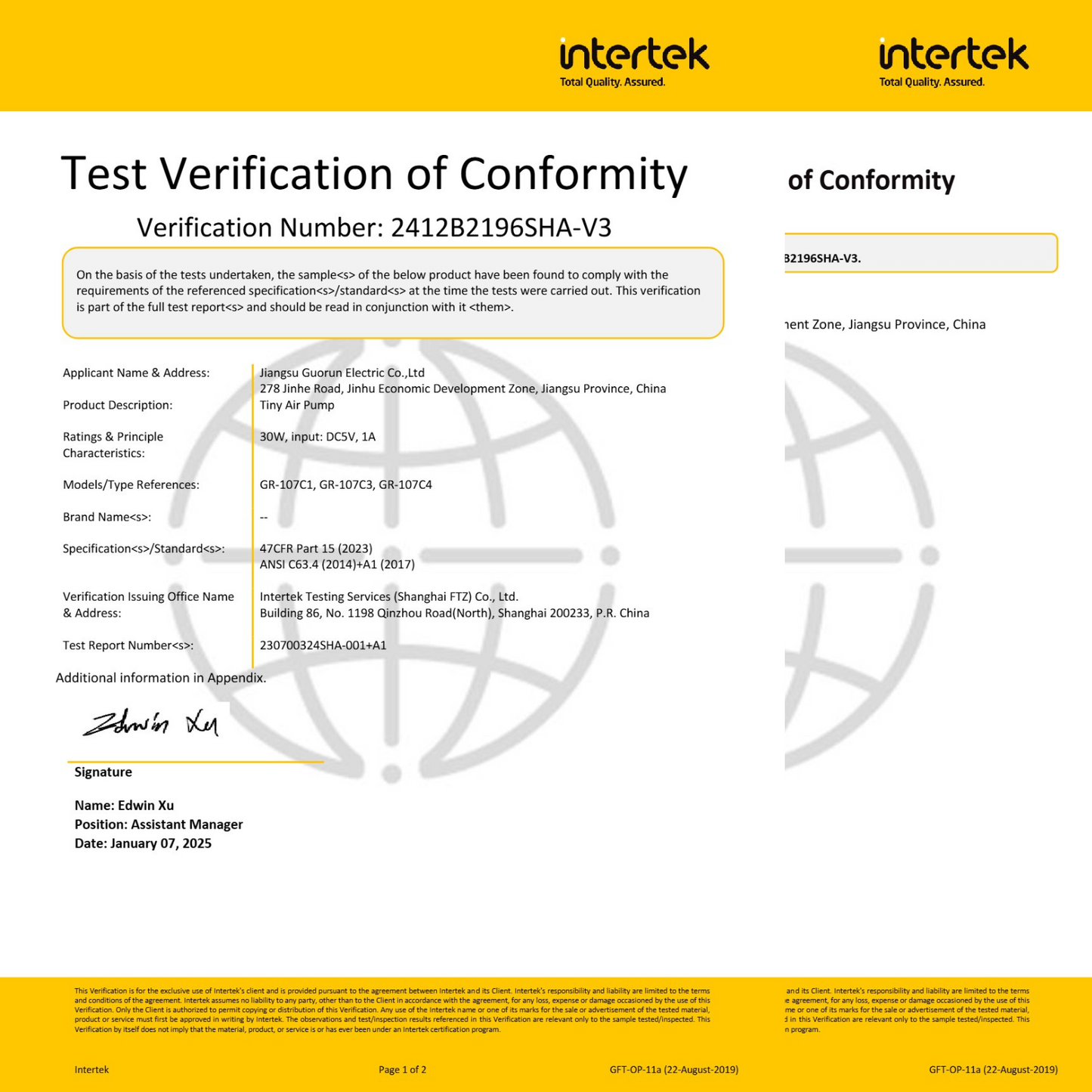 AIRSPIRIT Mini Air Mattress Pump Electric Air Pump for Inflatables With 6 Universal Nozzles Fast Inflate/Deflate