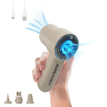 portable air pump for inflatables with battery and rechargeable