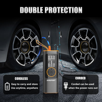 AIRSPIRIT Tire Inflator Portable Car Tire Air Pump 150PSI 5X Fast Inflation and Auto Shutoff Function Tires Pump for Cars Motorcycles Bikes Balls
