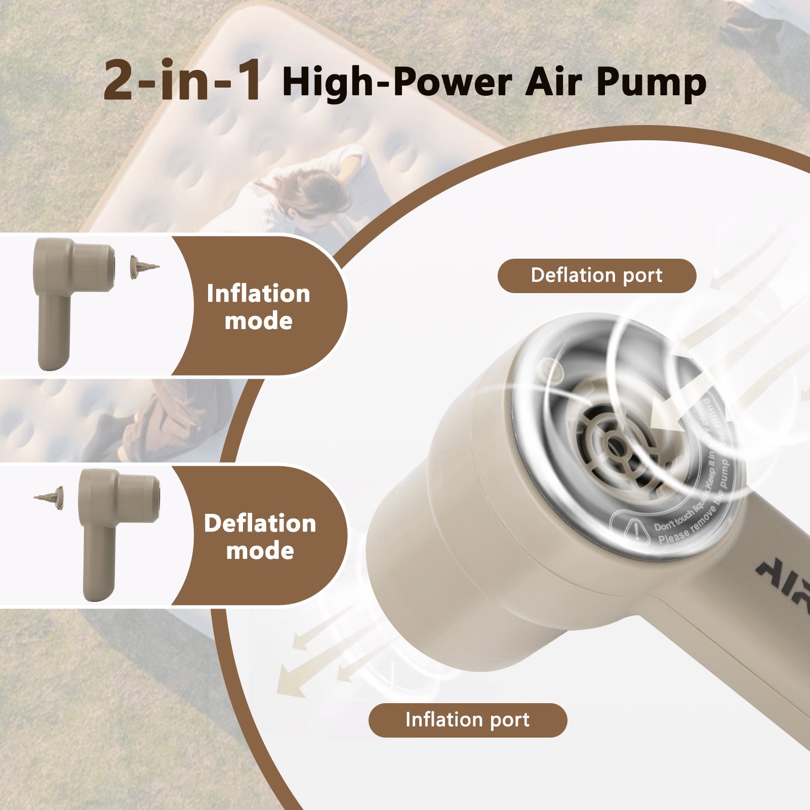 inflatable mattress battery pump