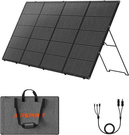 AIRSPIRIT 400W Folding Solar Panel - ETFE Lamination, IP67 Waterproof for Ultimate Stability & All-Weather Performance (-40°F to 176°F)