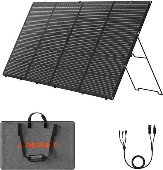 AIRSPIRIT 400W Folding Solar Panel - ETFE Lamination, IP67 Waterproof for Ultimate Stability & All-Weather Performance (-40°F to 176°F)