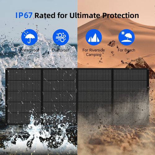 AIRSPIRIT 400W Foldable Solar Panel Waterproof IP67 Portable Solar Panel For RV Camping Blackout
