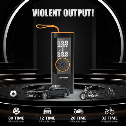AIRSPIRIT Tire Inflator Portable Car Tire Air Pump 150PSI 5X Fast Inflation and Auto Shutoff Function Tires Pump for Cars Motorcycles Bikes Balls